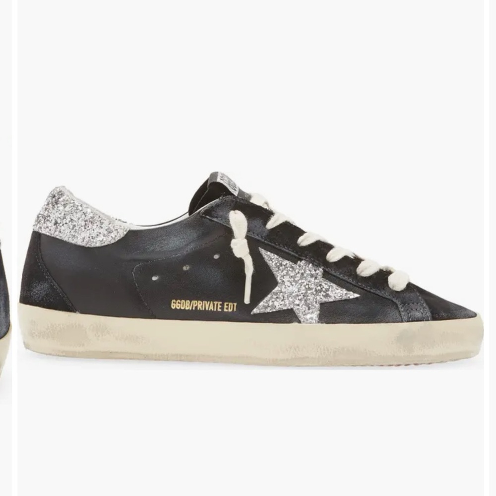 Golden Goose Black and Silver Sneakers - Picture 2 of 13